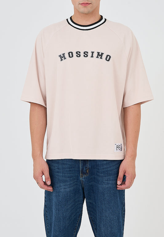 Mossimo Rovic Beige Felaxed Fit Jersey Fashion Top