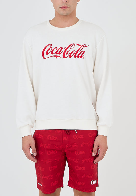 Mossimo Cyril White Coca Cola Modern Fit Pullover