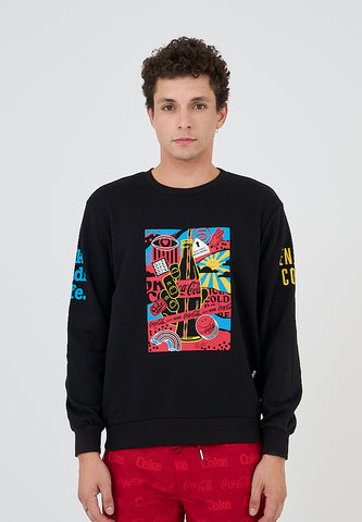 Mossimo Rocco Black Coca Cola Modern Fit Pullover