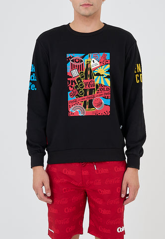Mossimo Rocco Black Coca Cola Modern Fit Pullover