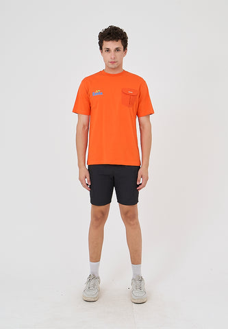 Mossimo Elio Black Orange Comfort Fit Tee and Regular Shorts