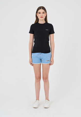 Mossimo Angeline Black Body Fit Tee