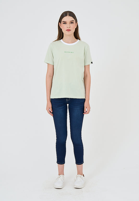 Mossimo Joana Fog Green Classic Fit Tee