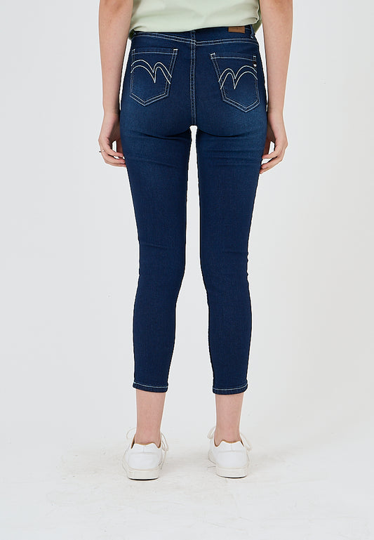 Mossimo Lourdes Dark Indigo Five Pocket Skinny Low Jeans