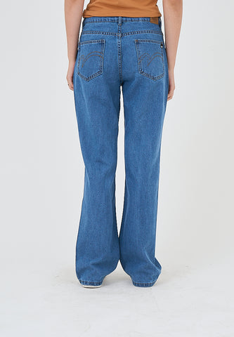 Mossimo Irene Medium Blue Staright Fit Low Jeans