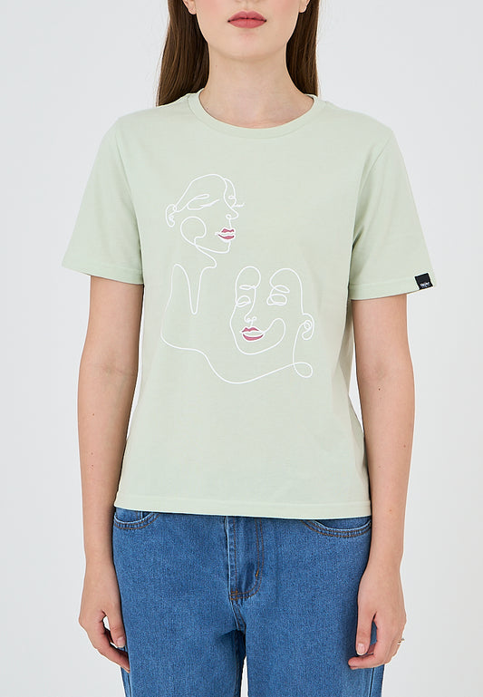 Mossimo Catherine Fog Green Comfort Fit Tee