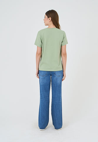 Mossimo Joanna Sage Green Classic Fit Tee