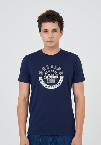 Mossimo Florence Navy Blue Muscle Fit Tee