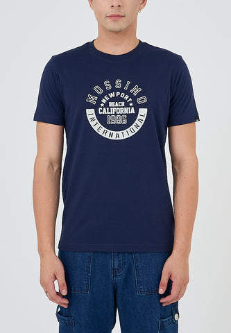 Mossimo Florence Navy Blue Muscle Fit Tee