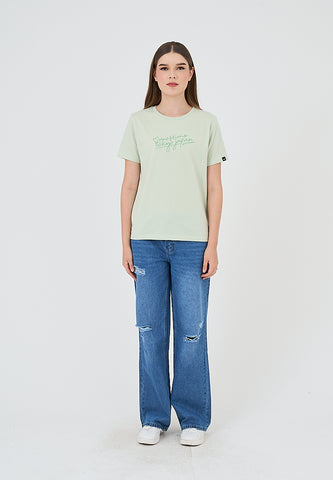 Mossimo Ellice Fog Green Classic Fit Tee