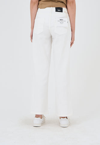 Mossimo Vivien White Five Pocket Wide Leg Mid Pants