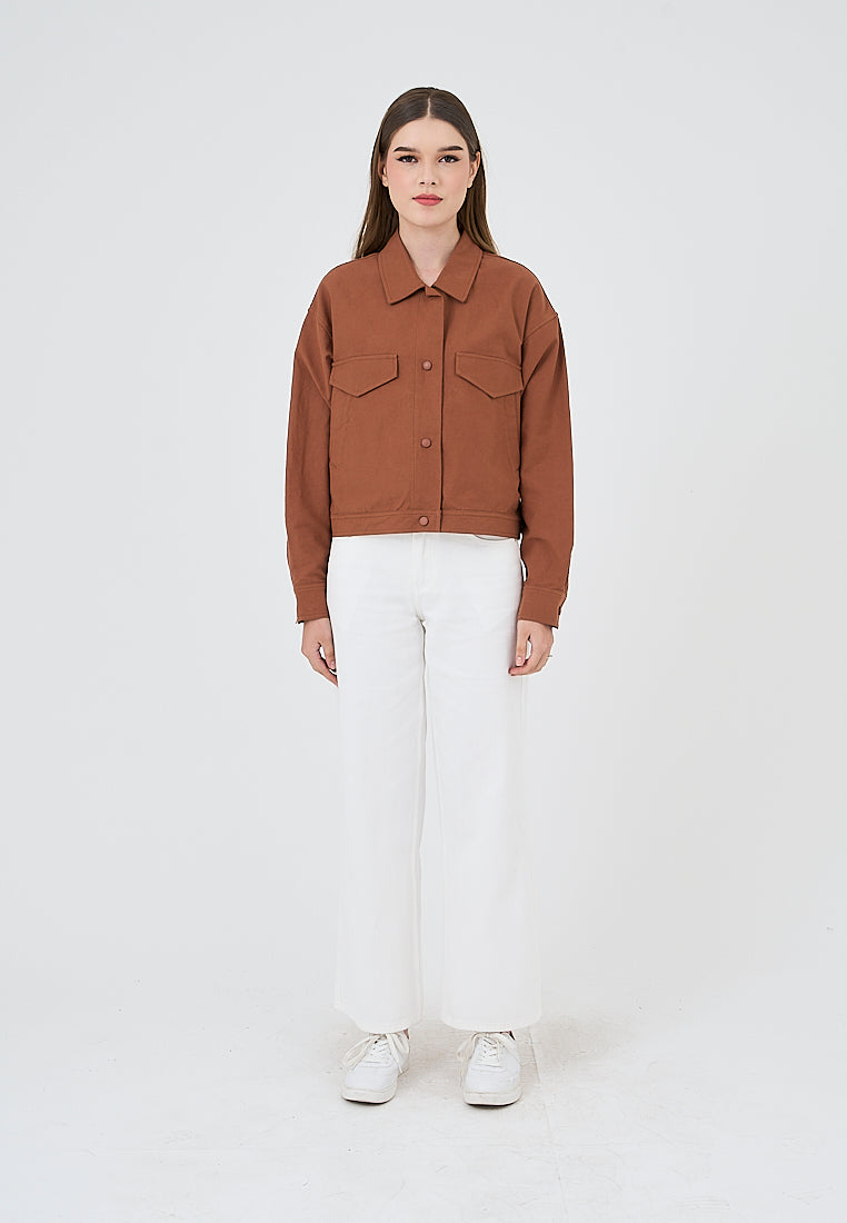 Mossimo Gianne Rawhide Brown Cropped Jacket