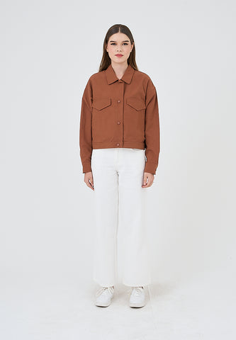 Mossimo Gianne Rawhide Brown Cropped Jacket