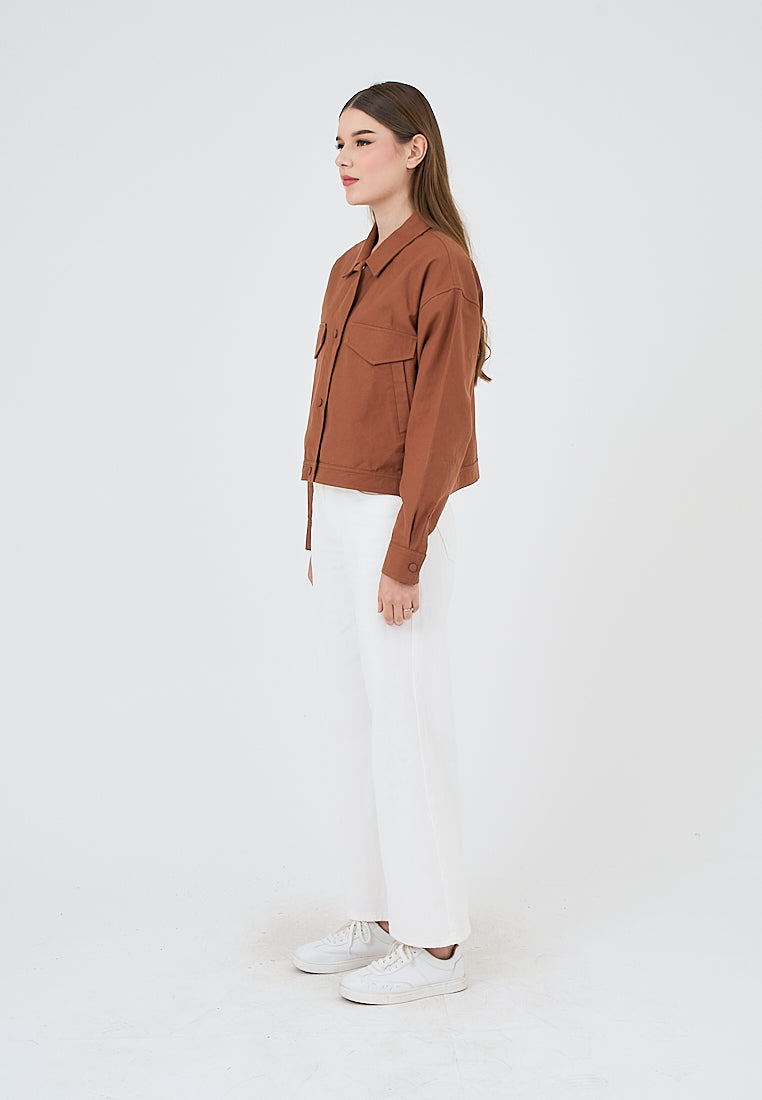 Mossimo Gianne Rawhide Brown Cropped Jacket