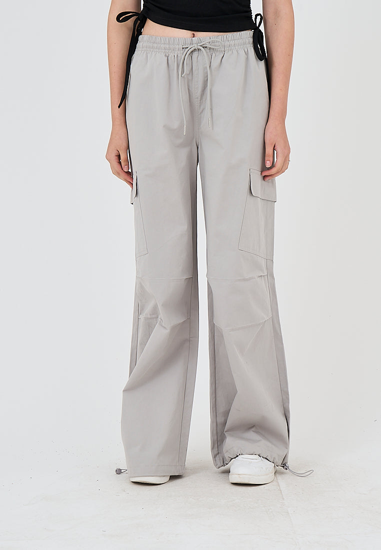 Mossimo Adalyn Gray Wide Leg Low Rise Parachute Pants