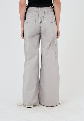 Mossimo Adalyn Gray Wide Leg Low Rise Parachute Pants