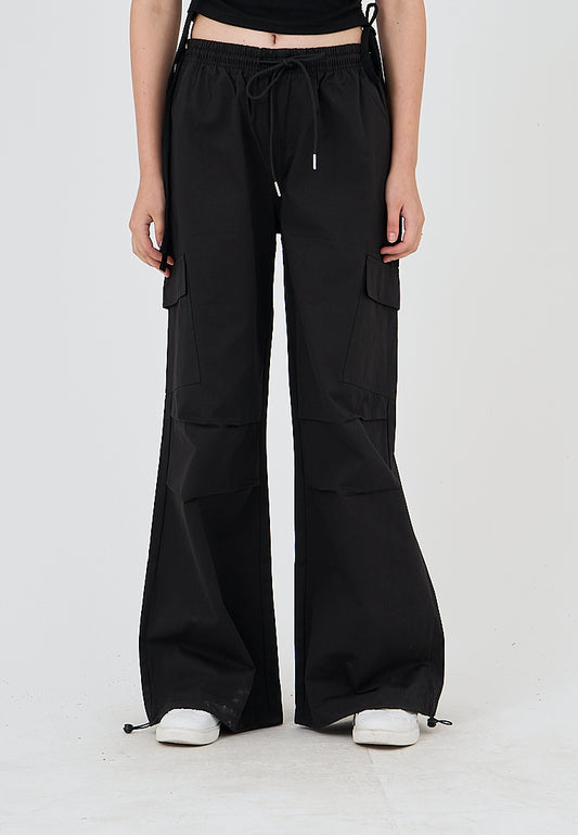 Mossimo Adalyn Black Wide Leg Low Rise Parachute Pants