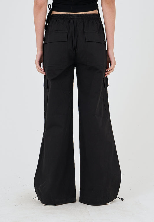 Mossimo Adalyn Black Wide Leg Low Rise Parachute Pants