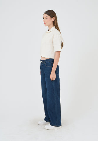 Mossimo Olivia Dark Blue Loose Fit Low Rise Jeans