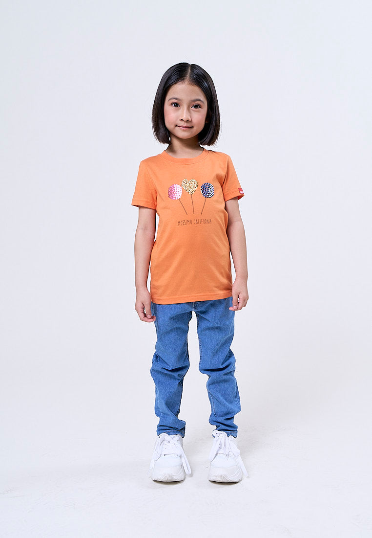Mossimo Kids Zinnia Flame Orange Basic Graphic Tshirt