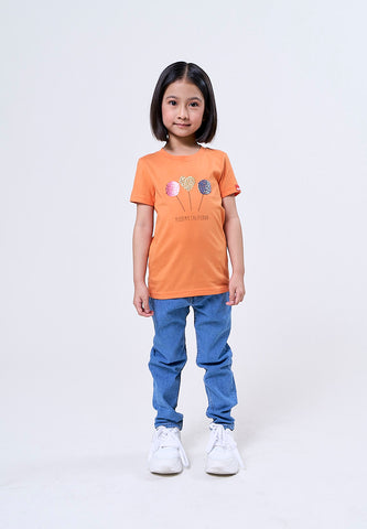 Mossimo Kids Zinnia Flame Orange Basic Graphic Tshirt