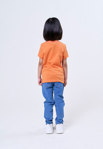 Mossimo Kids Zinnia Flame Orange Basic Graphic Tshirt