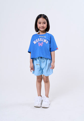 Mossimo Kids Sheri Blue Loose Cropped Tshirt