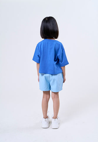 Mossimo Kids Jada Blue Plain Drawstring Shorts