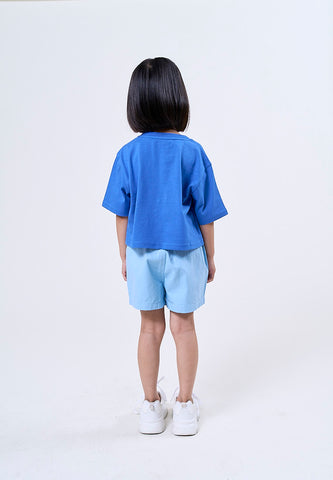 Mossimo Kids Sheri Blue Loose Cropped Tshirt
