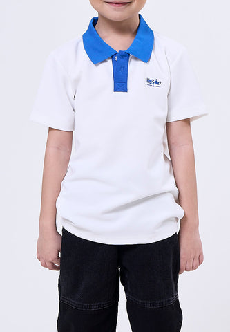 Mossimo Kids Lincoln White Color Blocking Polo Shirt