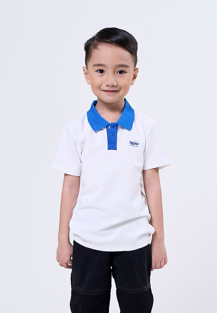 Mossimo Kids Lincoln White Color Blocking Polo Shirt
