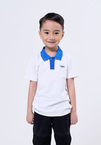 Mossimo Kids Lincoln White Color Blocking Polo Shirt