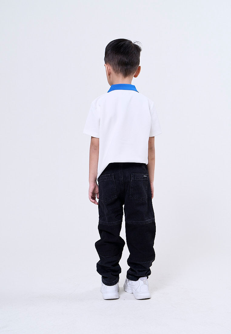 Mossimo Kids Lincoln White Color Blocking Polo Shirt