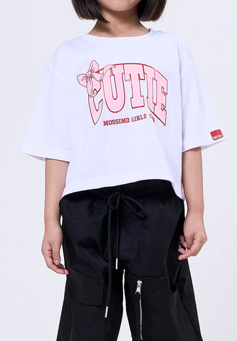 Mossimo Kids Louise White Loose Cropped Tshirt