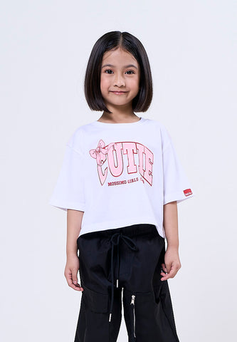 Mossimo Kids Louise White Loose Cropped Tshirt