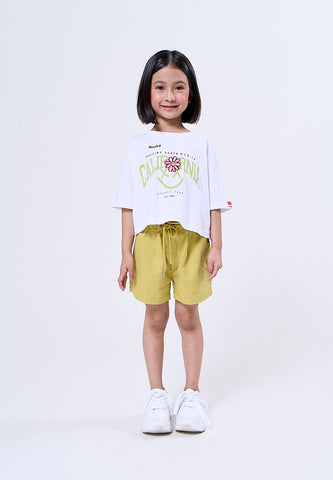 Mossimo Kids Rachel White Loose Cropped Tee