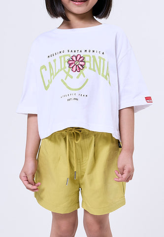 Mossimo Kids Rachel White Loose Cropped Tee