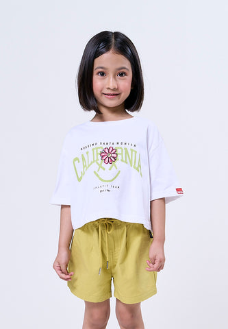 Mossimo Kids Rachel White Loose Cropped Tee