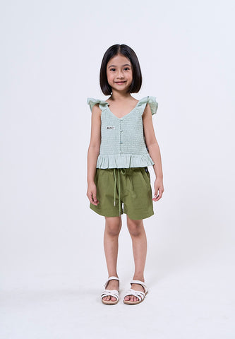 Mossimo Kids Sienna Mint Smocking Woven Top