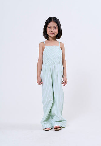 Mossimo Kids Aurora Mint Long Striped Jumpsuit