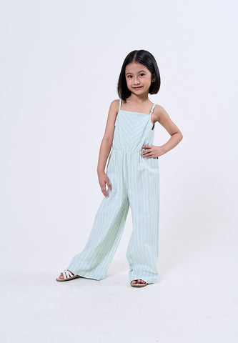 Mossimo Kids Aurora Mint Long Striped Jumpsuit