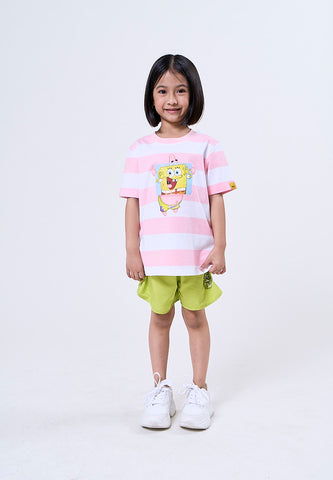 Mossimo Kids Pink Spongebob Stripes Tshirt