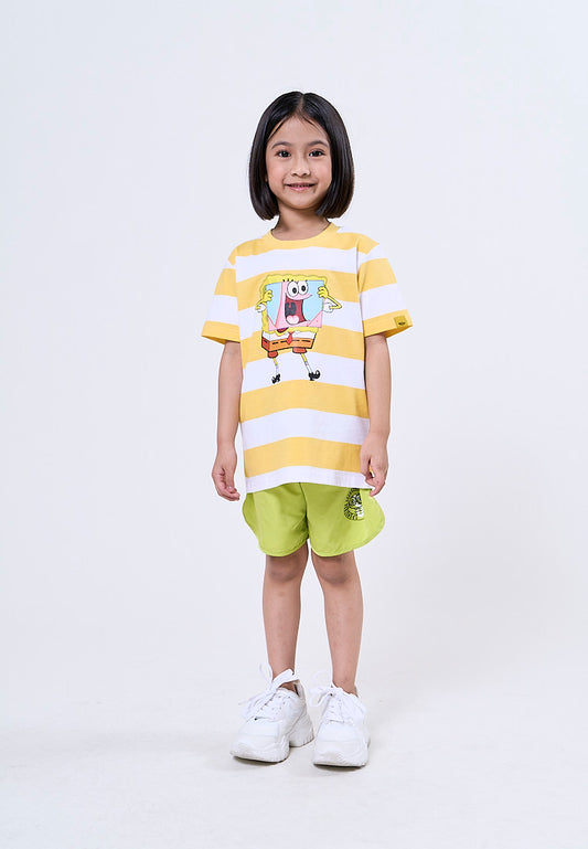 Mossimo Kids Spongebob Yellow Stripes Unisex Tshirt