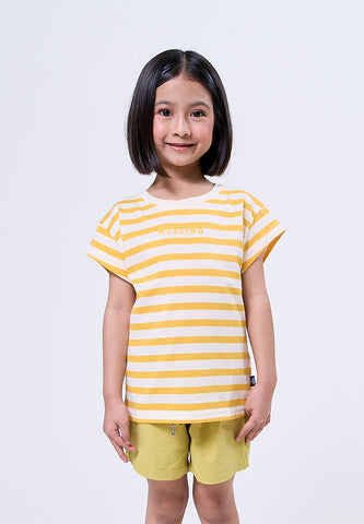 Mossimo Kids Alexandra Spectra Yellow Striped Tshirt