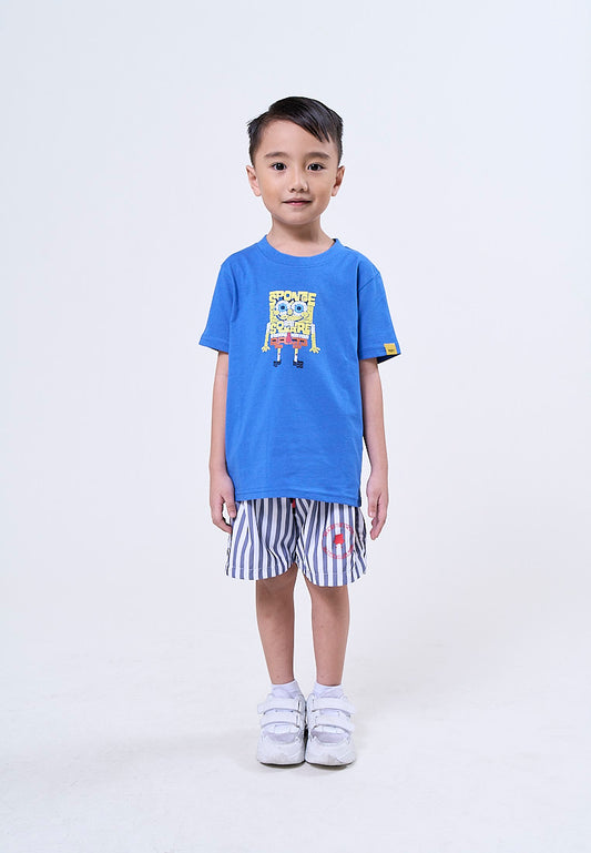 Mossimo Kids Spongebob White Mid Length Stripes Board Shorts