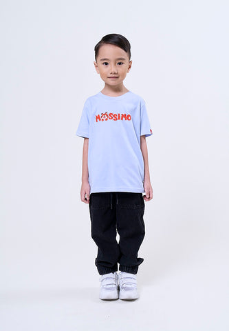 Mosssimo Kids Alexie Light Blue Regular Round Neck Tee