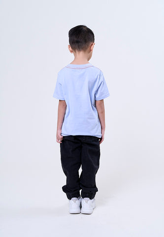 Mosssimo Kids Alexie Light Blue Regular Round Neck Tee