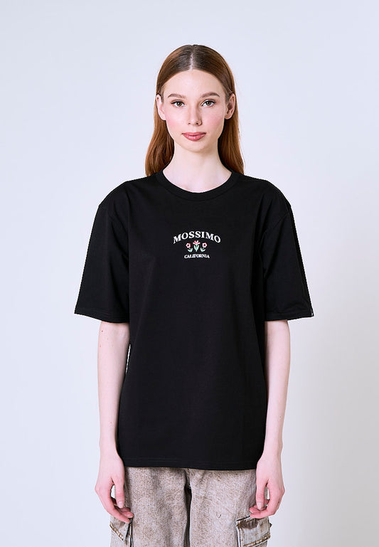 Mossimo Isabella Black Floral Modern Fit Tee