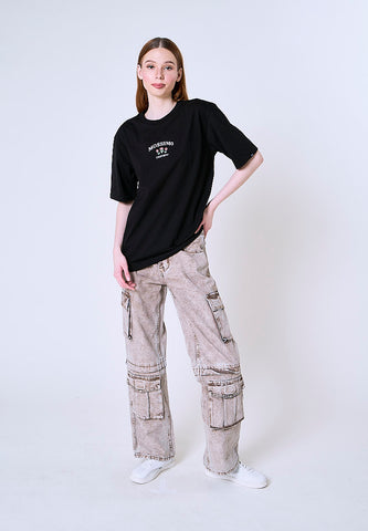 Mossimo Isabella Black Floral Modern Fit Tee