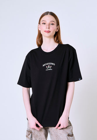 Mossimo Isabella Black Floral Modern Fit Tee